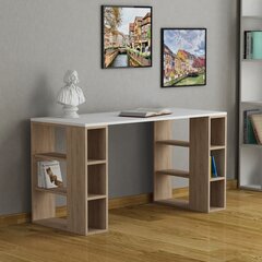 Письменный стол Colmar, белый/коричневый цена и информация | Компьютерные, письменные столы | 220.lv
