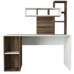 Письменный стол Coral, белый/коричневый цена и информация | Компьютерные, письменные столы | 220.lv