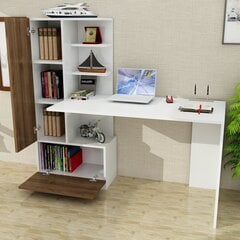 Письменный стол Domingos, белый/коричневый цена и информация | Компьютерные, письменные столы | 220.lv