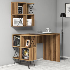 Письменный стол Extra 2, коричневый цена и информация | Компьютерные, письменные столы | 220.lv