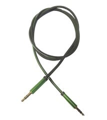 Hallo AUX Kabelis 3.5mm -> 3.5mm 1m Zaļš cena un informācija | Adapteri un USB centrmezgli | 220.lv