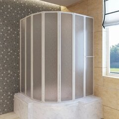 Стенка для душа/ванны, 70x120x137 см, Г-образная, 4 панели, складная цена и информация | Принадлежности для ванн и душевых кабин | 220.lv