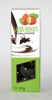 Lazdu rieksti piena šokolādē, 100 g cena un informācija | Saldumi | 220.lv