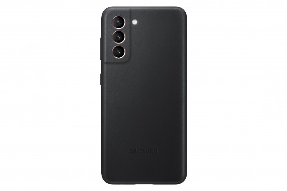 Samsung Leather maciņš piemērots Samsung Galaxy S21, black цена и информация | Telefonu vāciņi, maciņi | 220.lv