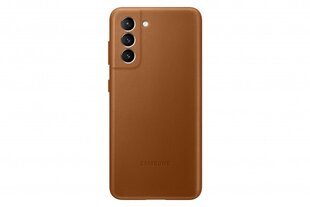 Samsung Leather maciņš piemērots Samsung Galaxy S21, brown cena un informācija | Telefonu vāciņi, maciņi | 220.lv