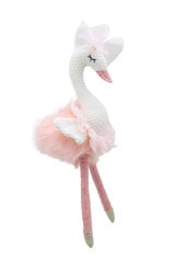 Rozā gulbis 30 cm. The Puppet Company Swan Pink Wilberry Dancers WB004122 cena un informācija | Mīkstās (plīša) rotaļlietas | 220.lv