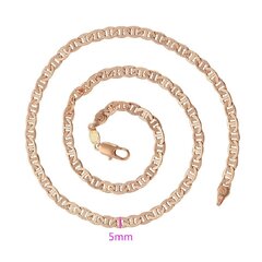 Позолоченная цепочка с покрытием розового золота, длина 50см цена и информация | Украшения на шею | 220.lv