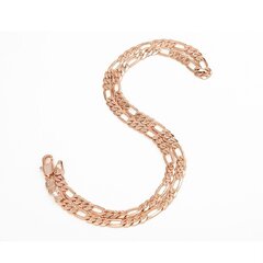 Позолоченная цепочка с плетением Фигаро и покрытием розового золота цена и информация | Украшения на шею | 220.lv