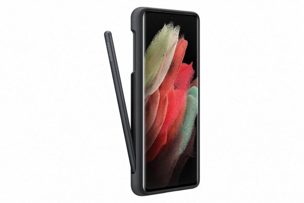 Samsung Silicone maciņš ar S Pen paredzēts Samsung Galaxy S21 Ultra, Black cena un informācija | Telefonu vāciņi, maciņi | 220.lv