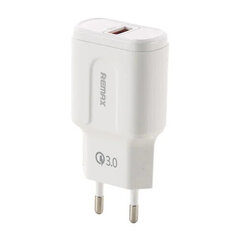 Бытовая зарядка Ramax RP-U16 Qualcomm Quick Charge 3.0 с USB-подключением (3A), белая цена и информация | Зарядные устройства для телефонов | 220.lv