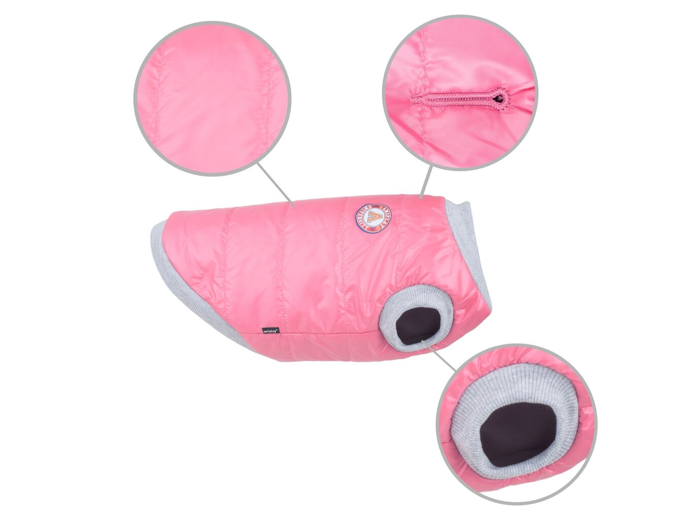 Amiplay jaka Bronx, 25 cm, rozā cena un informācija | Apģērbi suņiem | 220.lv