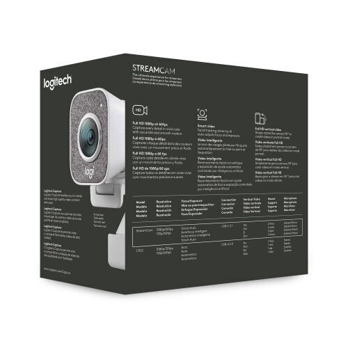 Logitech StreamCam, balts cena un informācija | Datoru (WEB) kameras | 220.lv