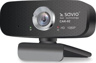 Savio CAK-02 USB 1080P tīmekļa kamera cena un informācija | Datoru (WEB) kameras | 220.lv