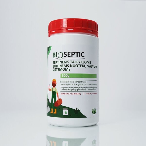 Līdzeklis septiskām tvertnēm / notekūdeņu attīrīšanas sistēmām Biovala -  Bioseptic, 500 g / 40 m3 cena | 220.lv