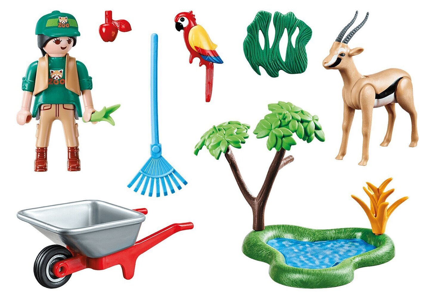 70295 PLAYMOBIL® Family Fun Zooloģiskā dārza darbinieks cena un informācija | Konstruktori | 220.lv