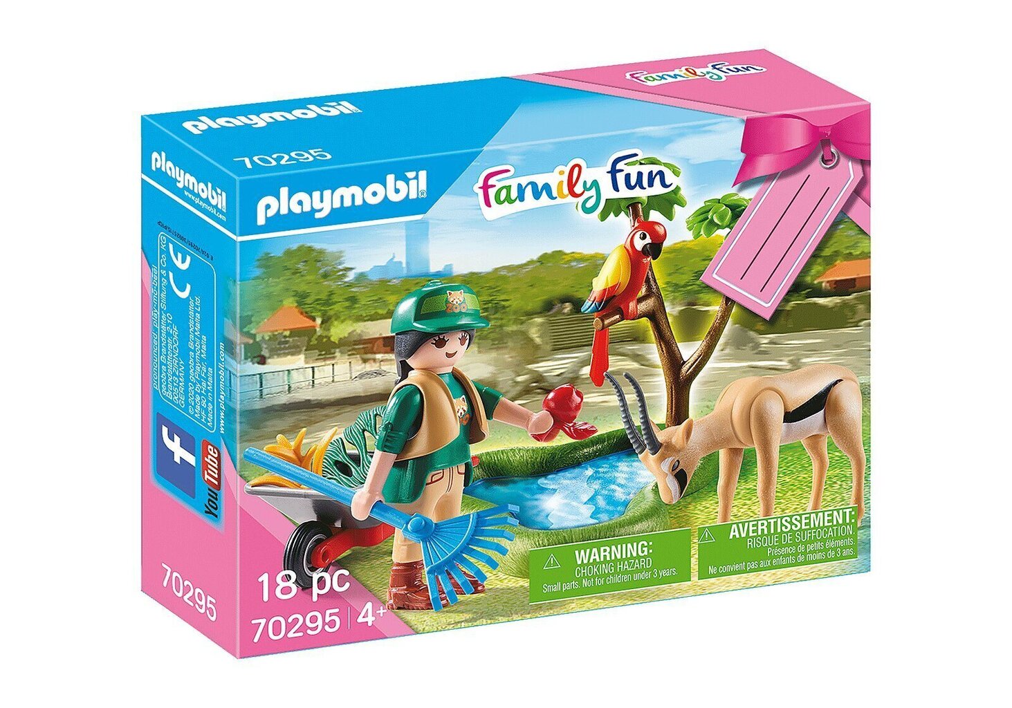 70295 PLAYMOBIL® Family Fun Zooloģiskā dārza darbinieks cena un informācija | Konstruktori | 220.lv