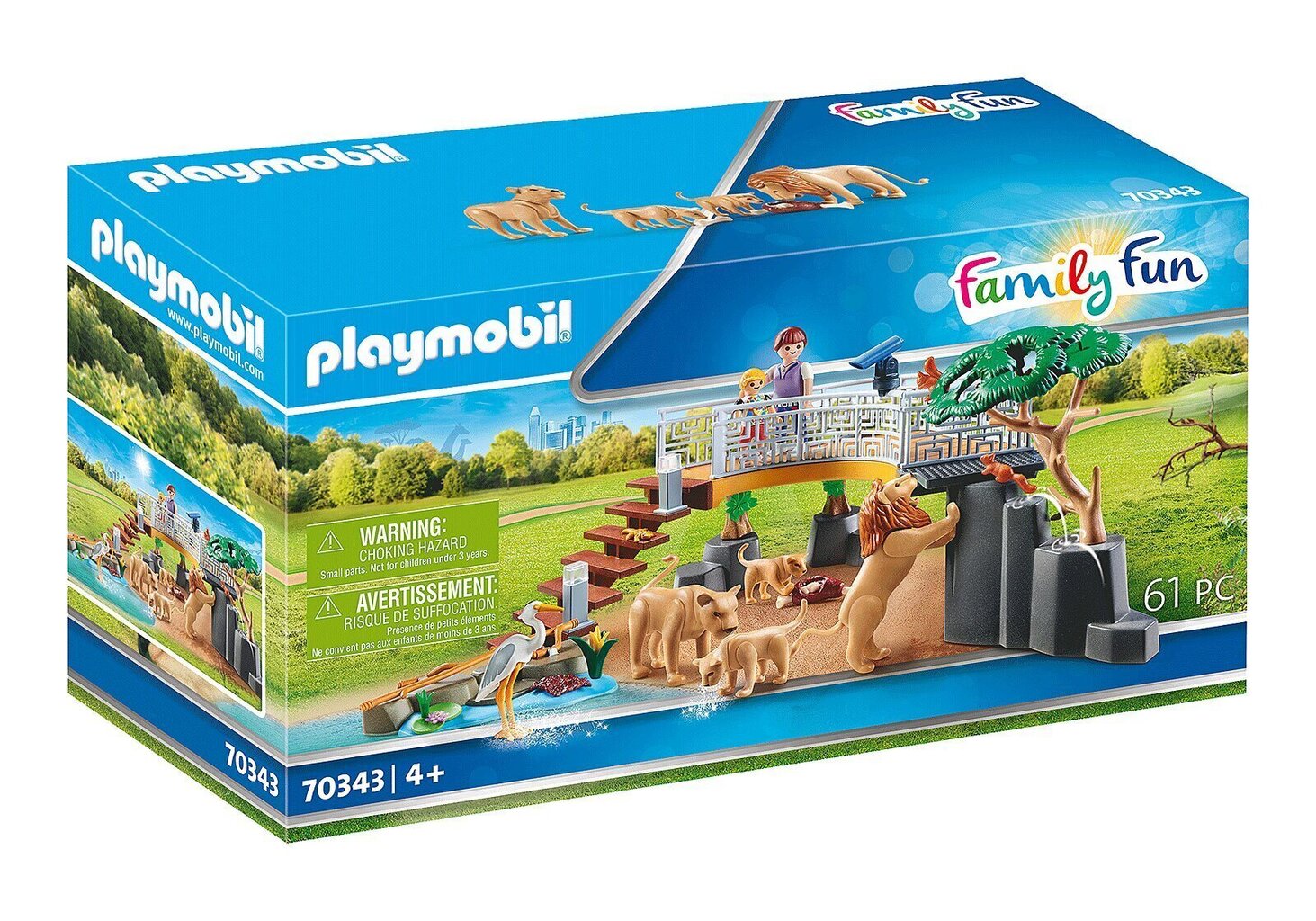 70343 PLAYMOBIL® Family Fun Zooloģiskā dārza lauvu ģimene cena un informācija | Konstruktori | 220.lv