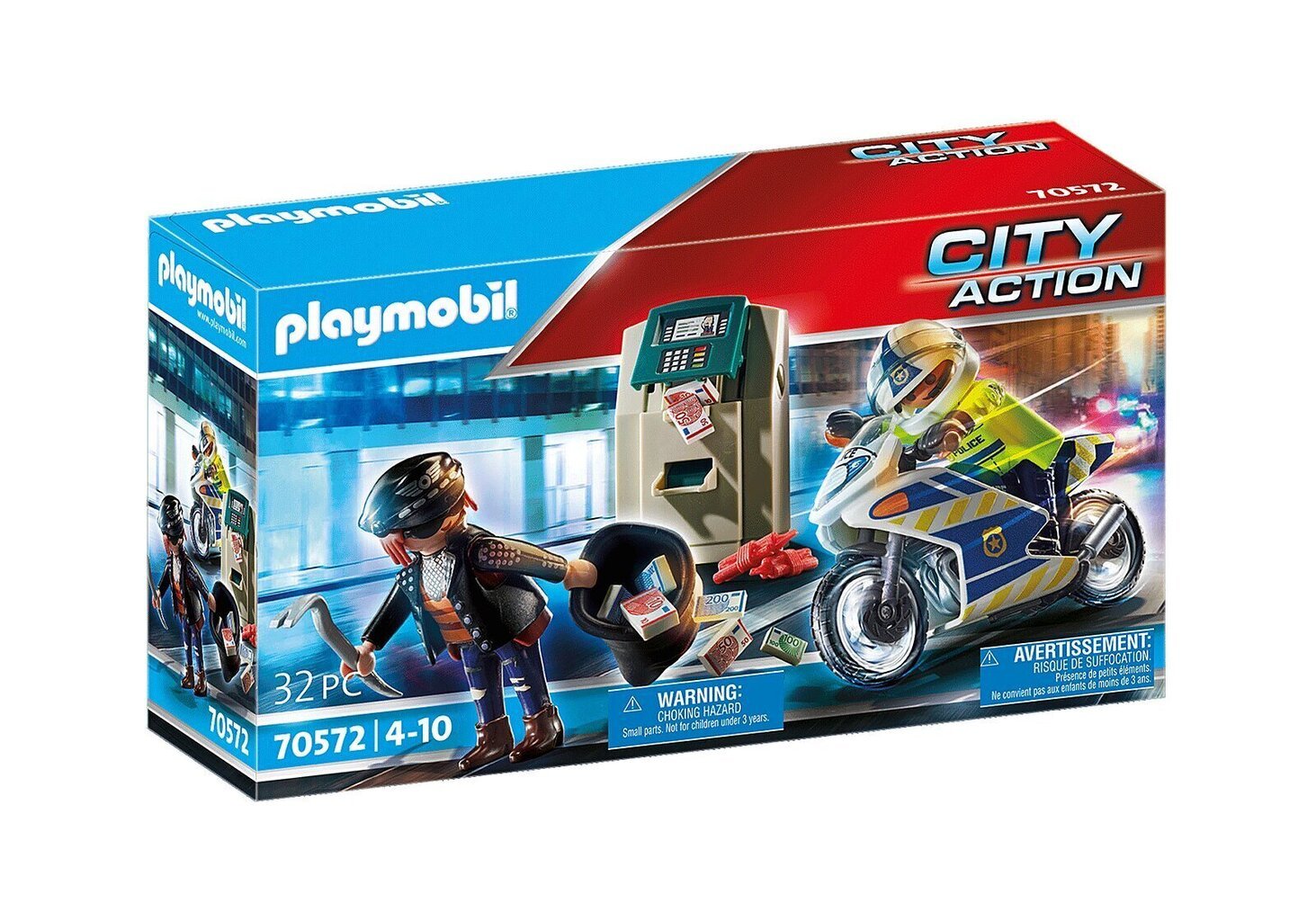 70572 PLAYMOBIL® City Action, Bankas laupītāja notveršana цена и информация | Konstruktori | 220.lv