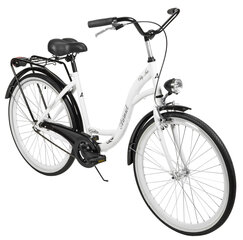 Pilsētas velosipēds AZIMUT City Lux 26" 2021, balts/melns cena un informācija | Velosipēdi | 220.lv