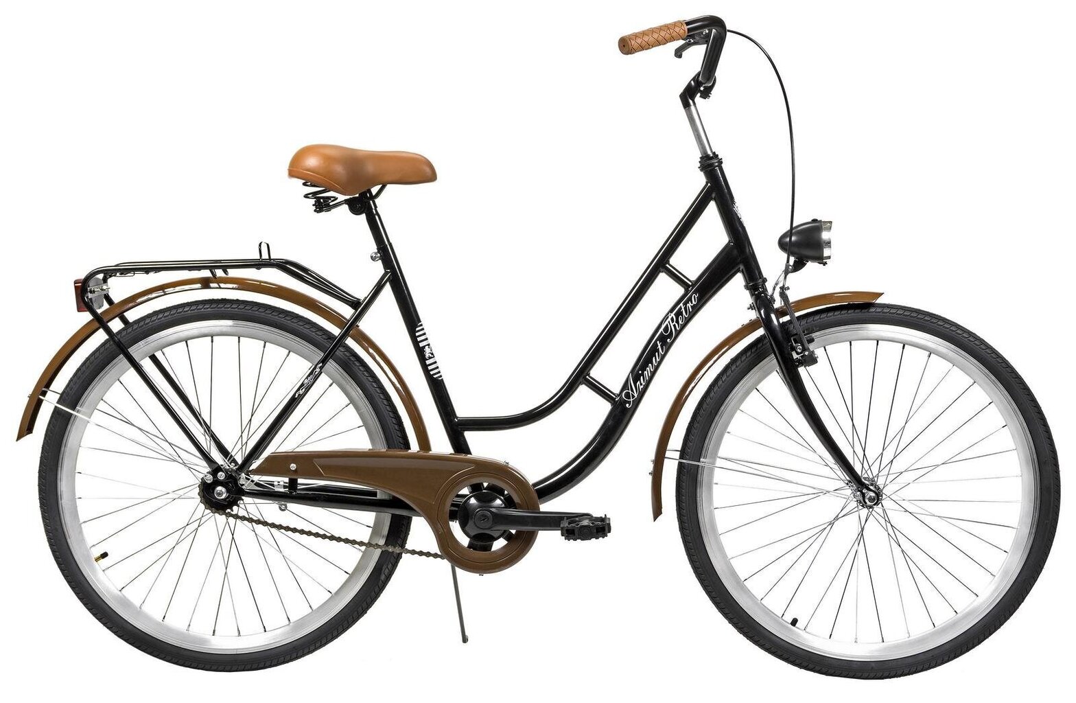 Pilsētas velosipēds AZIMUT Retro 26" 2021, melns cena un informācija | Velosipēdi | 220.lv