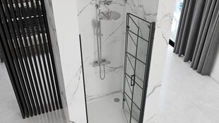 Dušas durvis REA Molier Black mat, 80,90,100 cm cena un informācija | Dušas durvis, dušas sienas | 220.lv