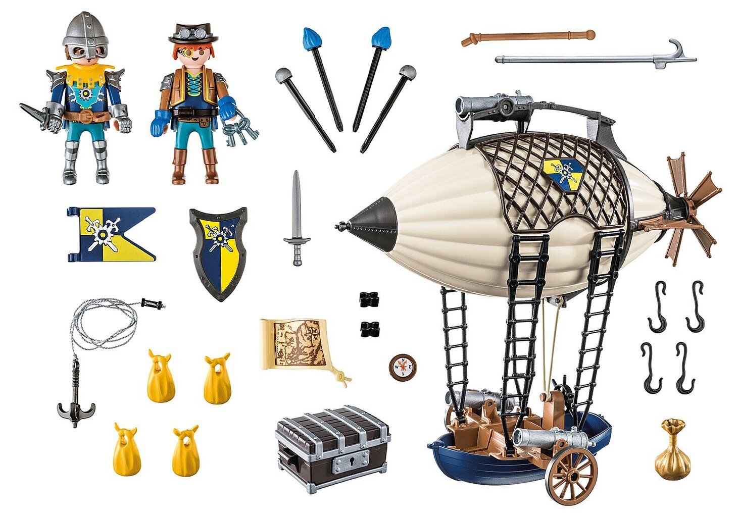 70642 PLAYMOBIL® Novelmore Bruņinieku dirižablis цена и информация | Konstruktori | 220.lv