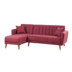 Stūra dīvāns Artie Aqua, sarkans cena un informācija | Stūra dīvāni | 220.lv