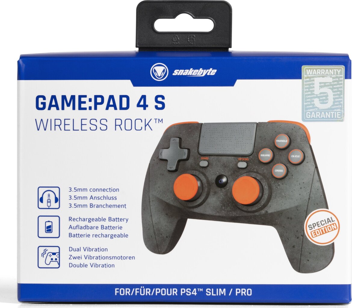 GP Snakebyte PS4 GamePad 4 S Rock - bezvadu kontrolieris цена и информация | Spēļu kontrolieri | 220.lv