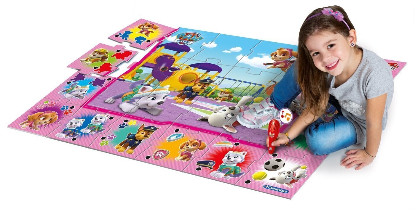 Attīstošs paklājiņš - puzle Clementoni Paw Patrol Female Giant Floor Puzzle, rozā, 24 gab. cena un informācija | Attīstošās rotaļlietas | 220.lv