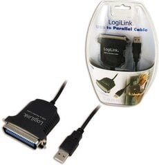 LOGILINK AU003A LPT uz USB 2.0 kabelis-adapteris цена и информация | Кабели и провода | 220.lv