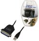 LOGILINK AU003A LPT uz USB 2.0 kabelis-adapteris цена и информация | Kabeļi un vadi | 220.lv