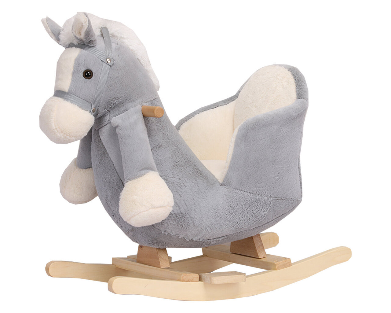 Mīksta šūpojoša rotaļlieta Zirgs ar skaņām Kikkaboo, pelēks cena un informācija | Rotaļlietas zīdaiņiem | 220.lv