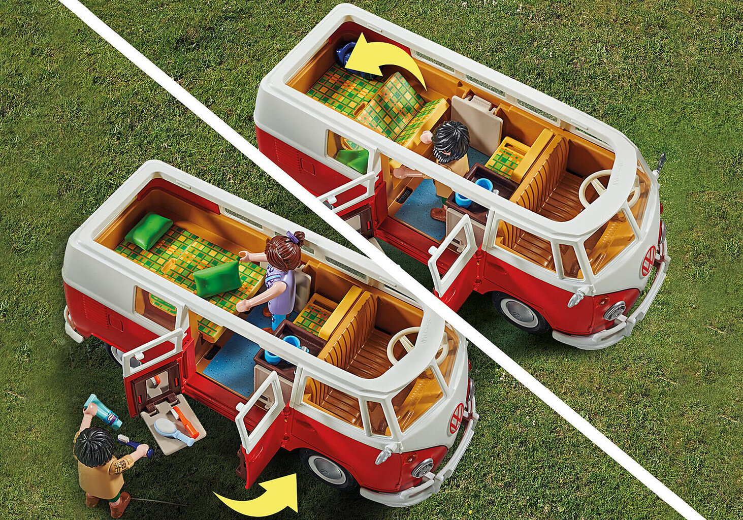 70176 PLAYMOBIL® VW Volkswagen T1 kemperis cena un informācija | Konstruktori | 220.lv