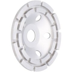 Dimanta slīpēšanas disks betonam, divkāršs segments Faster Tools 125mm (7086) цена и информация | Механические инструменты | 220.lv