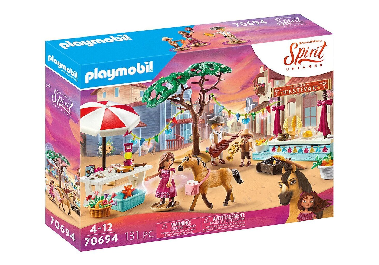 70694 PLAYMOBIL® Dreamworks Spirit Miradero festivāls cena un informācija | Konstruktori | 220.lv