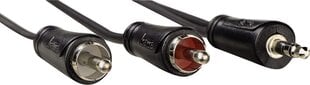 Vads Hama 3,5mm-2RCA 3m cena un informācija | Kabeļi un vadi | 220.lv