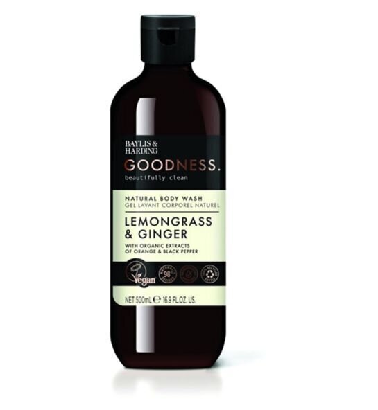 Ķermeņa mazgāšanas līdzeklis Baylis & Harding Goodness Lemongrass & Ginger, 500 ml cena un informācija | Dušas želejas, eļļas | 220.lv