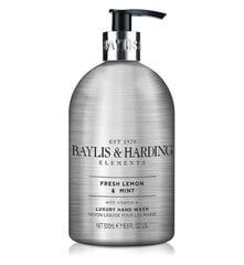 Šķidrās roku ziepes ar citrona un piparmētru aromātu Baylis & Harding Elements, 500 ml cena un informācija | Ziepes | 220.lv