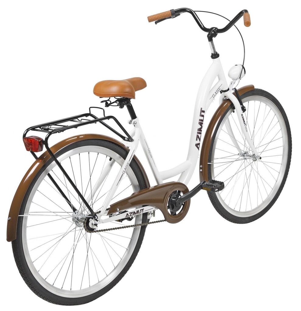 Pilsētas velosipēds AZIMUT Classic 28" 2021, balts cena un informācija | Velosipēdi | 220.lv