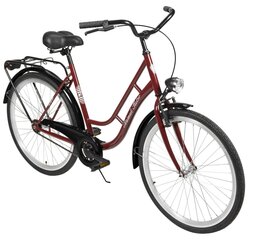Городской велосипед AZIMUT Retro 26" 2021, красный цена и информация | Велосипеды | 220.lv