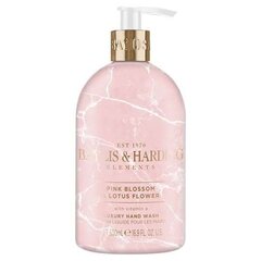 Šķidrās roku ziepes Baylis & Harding Elements Pink Blossom & Lotus Flower, 500 ml cena un informācija | Ziepes | 220.lv