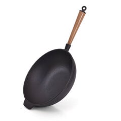 Fissman čuguna wok panna ar stikla vāku, 30 x 8,5 cm cena un informācija | Pannas | 220.lv