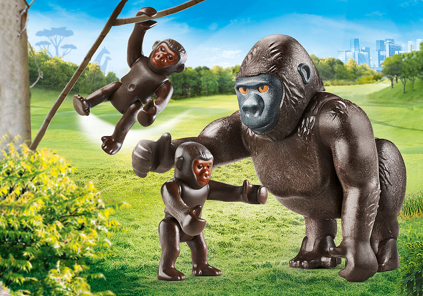 70360 PLAYMOBIL® Family Fun Gorilla ar bērniem cena un informācija | Konstruktori | 220.lv