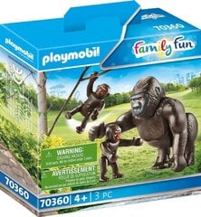 70360 PLAYMOBIL® Family Fun Горилла с детьми цена и информация | Конструкторы и кубики | 220.lv