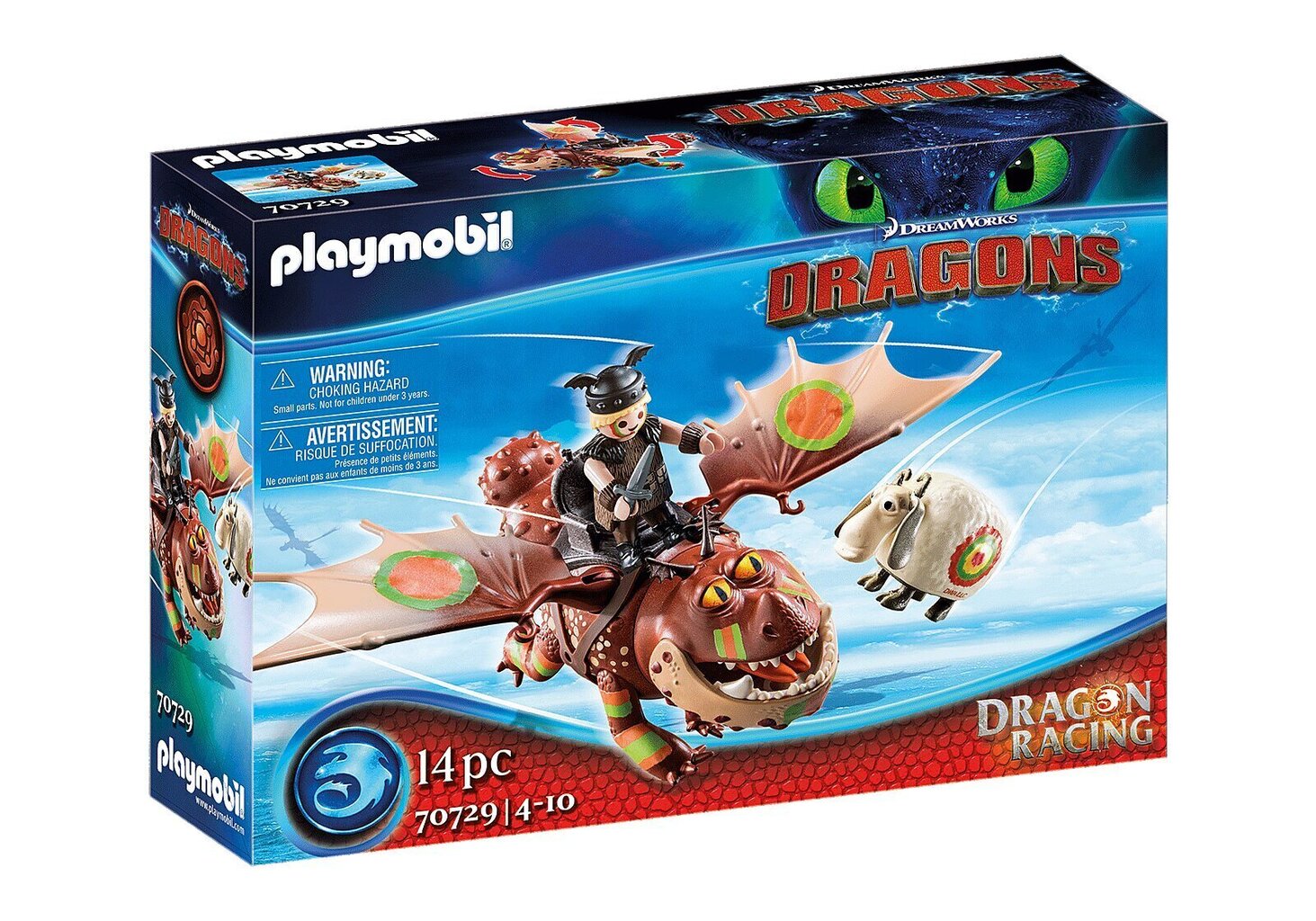 70729 PLAYMOBIL® Dragons Гонки драконов: Fishlegs ir Meatlug цена | 220.lv