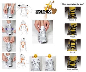 Шнурки Xtenex Original Silver цена и информация | Для ухода за обувью и одеждой | 220.lv