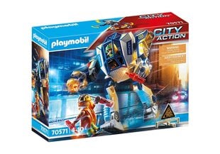 70571 PLAYMOBIL® City Action Policija ar robotu cena un informācija | Konstruktori | 220.lv