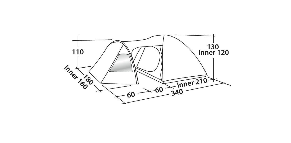 Telts Easy Camp Blazar 300, zaļa cena un informācija | Teltis | 220.lv