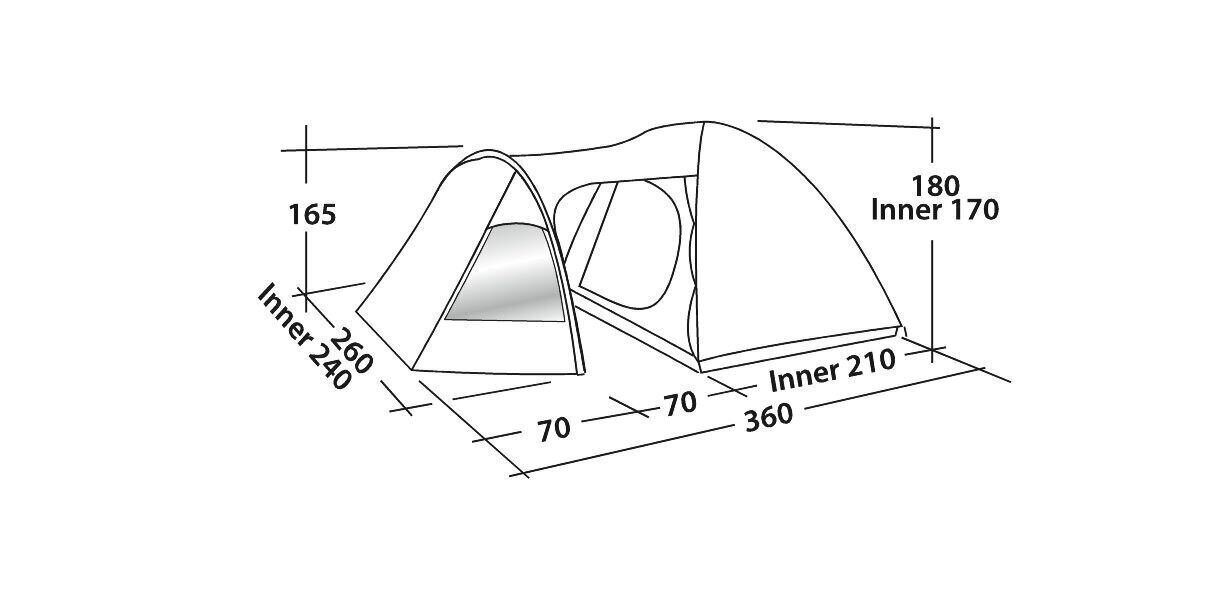 Telts Easy Camp Blazar 400, zaļa cena un informācija | Teltis | 220.lv