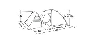 Палатка Easy Camp Eclipse 300, зеленая цена и информация | Палатки | 220.lv